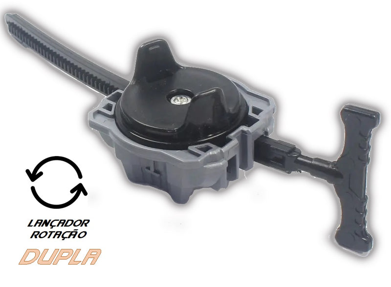 Kit 8 Beyblade Burst + 8 Lançadores + 3 Grip + Maleta Beyblade