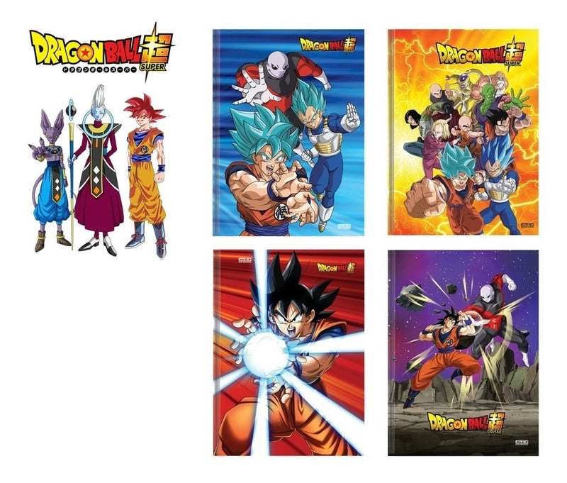 Kit 8 Caderno Dragon Ball Brochurão + 1 Desenho em Espiral