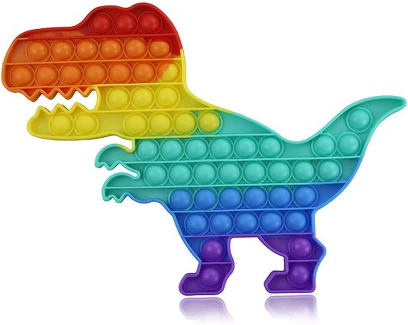 Pop It Dinossauro Yestoys Arco-iris Fidget Anti Stress