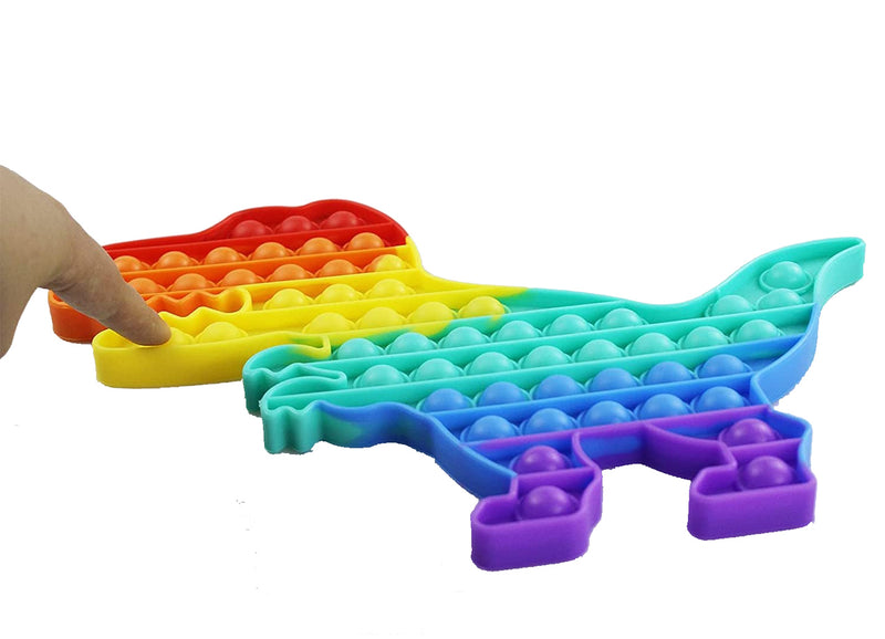 Pop It Dinossauro Yestoys Arco-iris Fidget Anti Stress