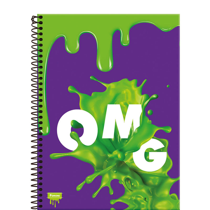 Caderno Espiral Slime Nickelodeon 96 Folhas Slime - Foroni