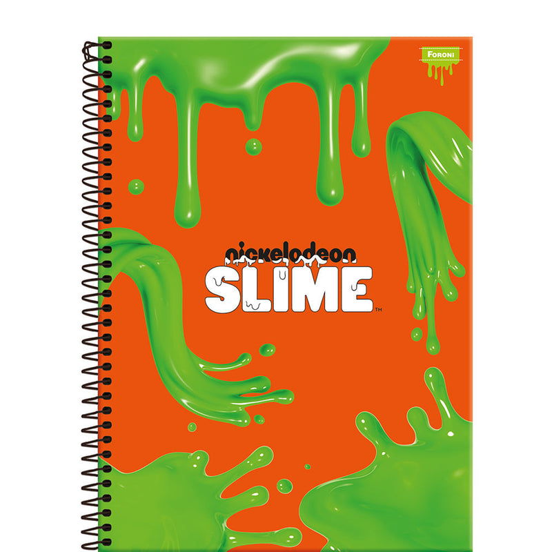 Ki 4 Caderno Espiral Slime Nickelodeon 96 Folhas Slime Foroni