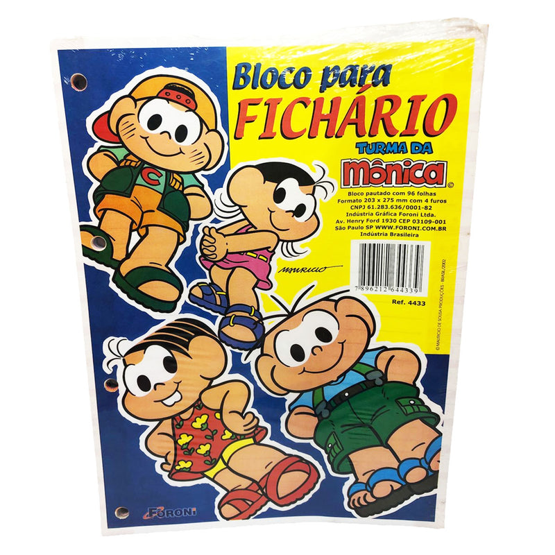 Bloco Fichario Turma da Monica Raridade 2002 96fls - Foroni