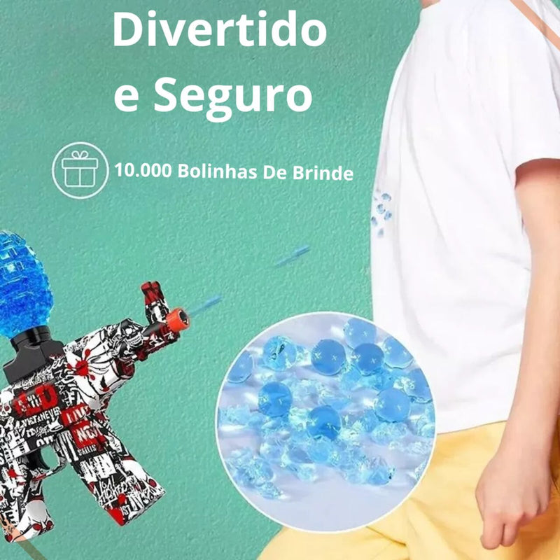 Arminha de Gel Blasters Bolinha Gel Automática Elétrica